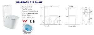 Унитаз напольный WeltWasser WW SALZBACH 011 GL-WT белый купить в интернет-магазине Sanbest