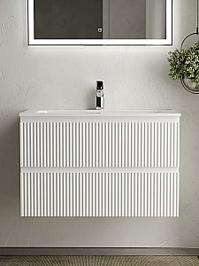 Тумба с раковиной Sancos SNOB R SNR80W 80 Bianco для ванной в интернет-магазине Sanbest