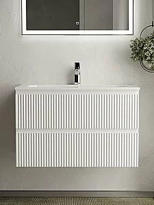 Тумба с раковиной Sancos SNOB R SNR80W 80 Bianco для ванной в интернет-магазине Sanbest