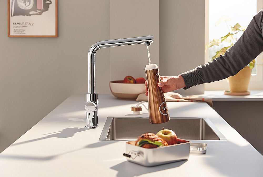 Смеситель для кухни GROHE Blue Pure Minta 30589000 хром купить в интернет-магазине сантехники Sanbest