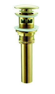 Донный клапан с переливом SantiLine SL-107 золото купить в интернет-магазине сантехники Sanbest