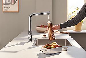 Смеситель для кухни GROHE Blue Pure Minta 30589000 хром купить в интернет-магазине сантехники Sanbest