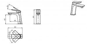 Смеситель для раковины BRAVAT Frey F1368401CP-ENG купить в интернет-магазине сантехники Sanbest