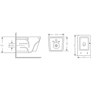 Унитаз подвесной подвесной River GUDZON 485 MB 10000013700 черный матовый, безободковый, с крышкой микролифт, слив торнадо купить в интернет-магазине Sanbest