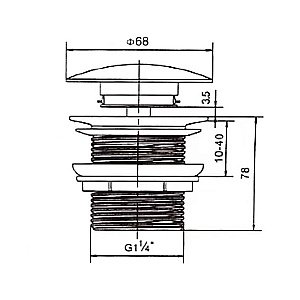 Донный клапан Vincea DBS-316MB черный матовый купить в интернет-магазине сантехники Sanbest