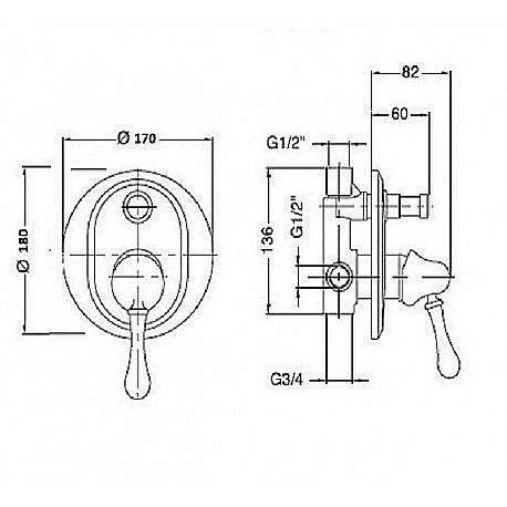 Смеситель для душа Magliezza Collana 50146 золото купить в интернет-магазине сантехники Sanbest