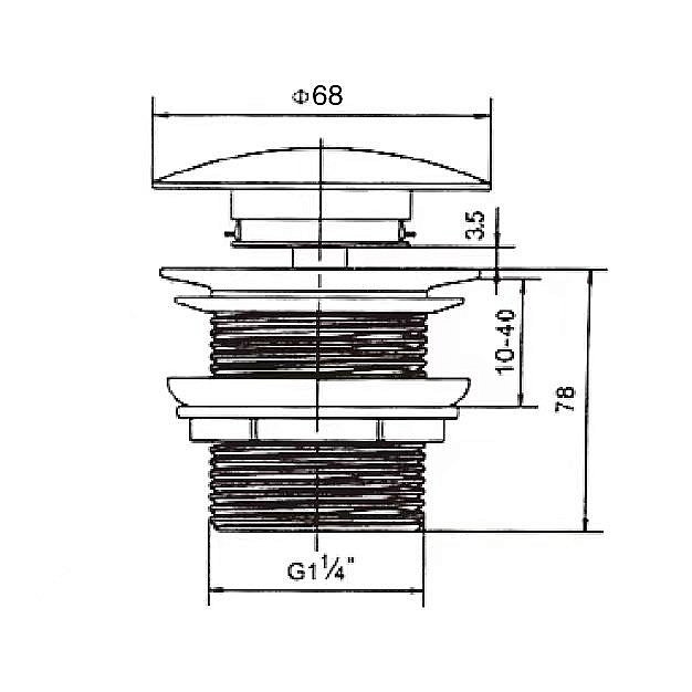 Донный клапан Vincea DBS-316MB черный матовый купить в интернет-магазине сантехники Sanbest