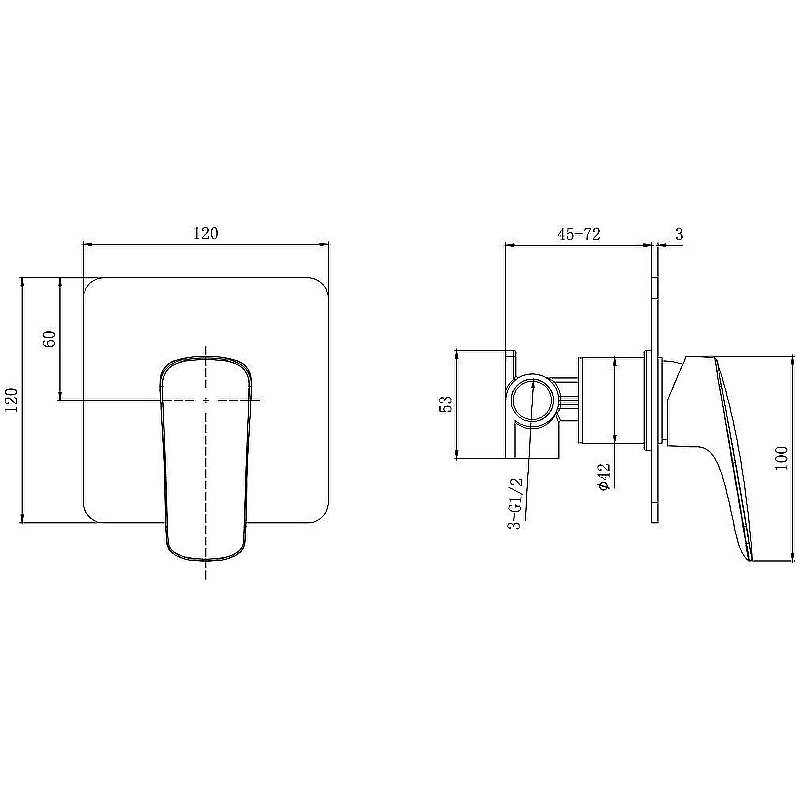 Смеситель для душа Aquatek Вега AQ1066CR хром купить в интернет-магазине сантехники Sanbest
