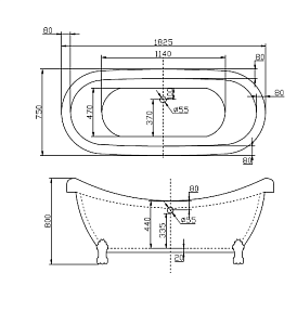 Ванна BelBagno BB05 купить в интернет-магазине Sanbest