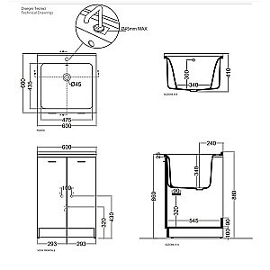 Комплект для постирочной Kerasan Aquadom 9165k3 белый матовый для ванной в интернет-магазине Sanbest