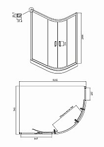 Душевой уголок Ambassador Royal 18015301 120х80 стекло белое с декором/профиль золото купить в интернет-магазине Sanbest
