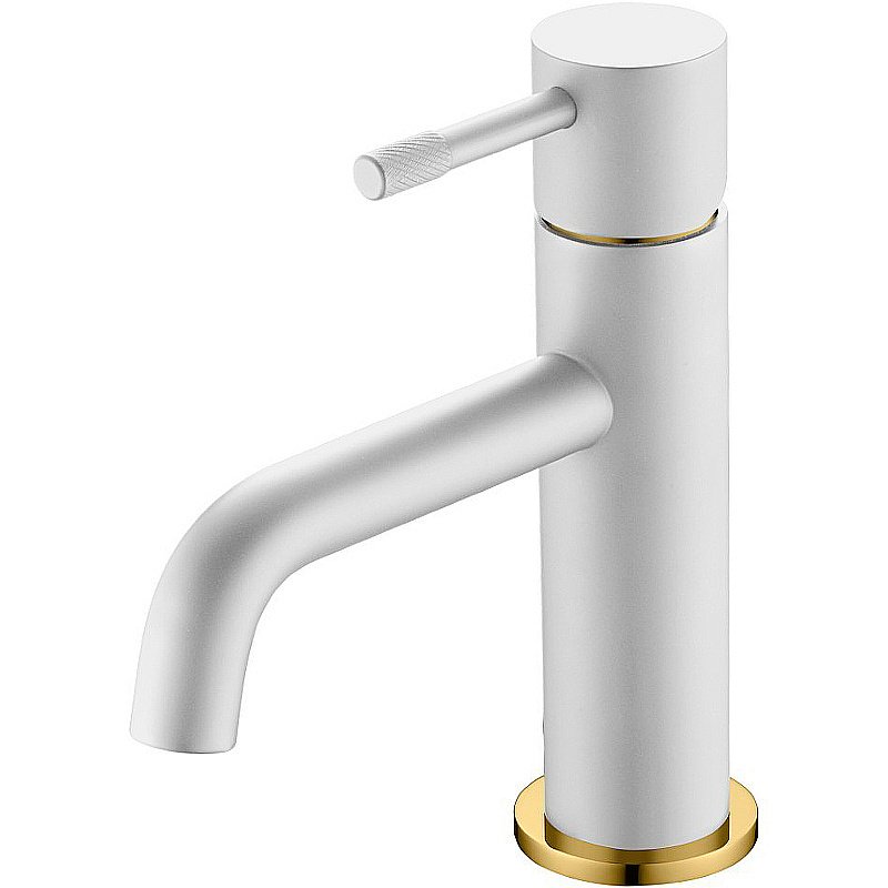 Смеситель для раковины Boheme Uno 461-WG белый/золото купить в интернет-магазине сантехники Sanbest