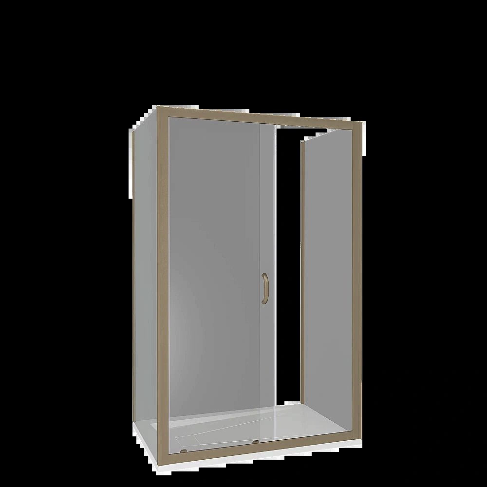 Душевой уголок Good Door JAZZ WTW+SP+SP 110х80 стекло прозрачное/профиль золото купить в интернет-магазине Sanbest