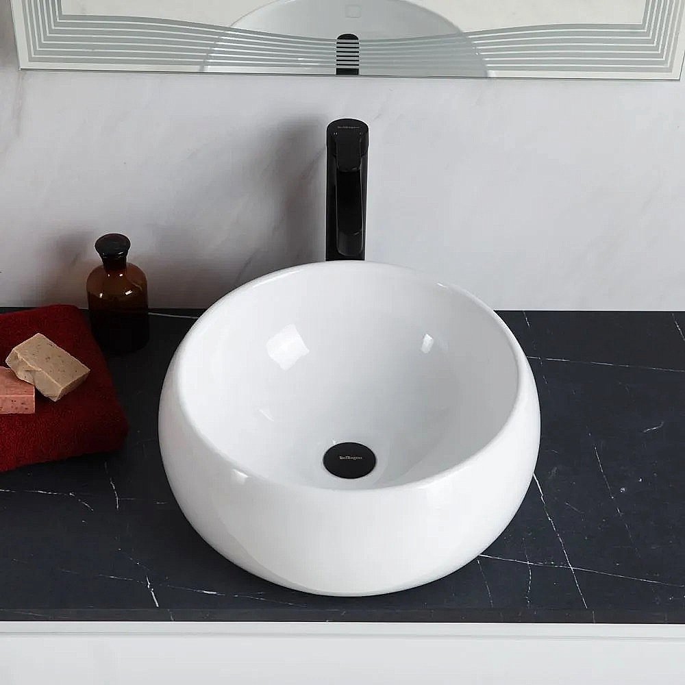 Раковина накладная Belbagno 40 BB1065 белая купить в интернет-магазине Sanbest