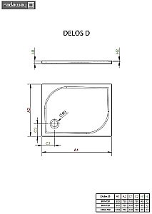 Душевой поддон Radaway Delos D 4D17555-03 100х75 белый купить в интернет-магазине Sanbest