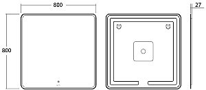 Зеркало с LED подсветкой Owl 1975 Skansen 80 в ванную от интернет-магазине сантехники Sanbest