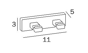 Крючок Inda Lea A1820BNE черный  купить в интернет-магазине сантехники Sanbest