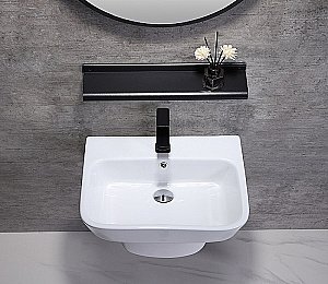 Раковина подвесная Ceramalux N 50,5 NB164 белая купить в интернет-магазине Sanbest