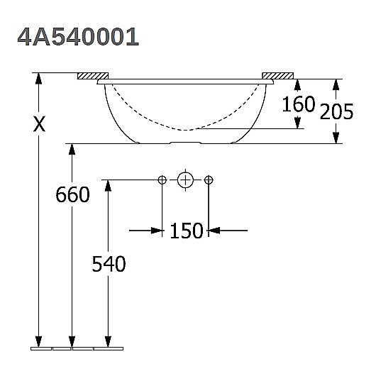 Раковина Villeroy&Boch Loop & Friends 4A540001 альпийский белый купить в интернет-магазине Sanbest