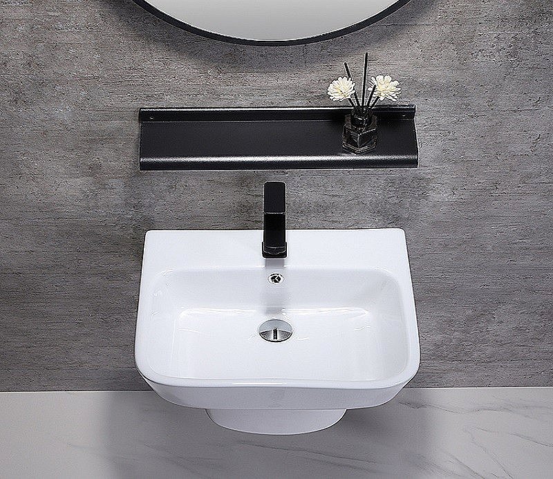 Раковина подвесная Ceramalux N 50,5 NB164 белая купить в интернет-магазине Sanbest