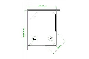 Душевой уголок Royal Bath RB1295HPD-C-BL 95х120 матовый купить в интернет-магазине Sanbest