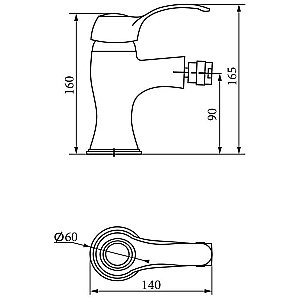 Смеситель для биде Veragio Grazia купить в интернет-магазине сантехники Sanbest