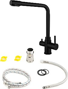 Смеситель для кухни Orange Boni M15-008b черный матовый купить в интернет-магазине сантехники Sanbest