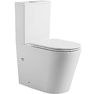 Унитаз напольный beWash Aldo BKBWT401670 белый матовый, безободковый, с бачком, с крышкой микролифт, слив торнадо купить в интернет-магазине Sanbest