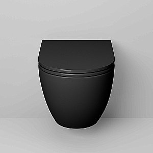 Унитаз подвесной Grossman GR-4457BMS безободковый, с крышкой микролифт, черный матовый купить в интернет-магазине Sanbest