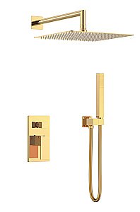 Душевая система Boheme Qubic 474-3-G золото купить в интернет-магазине сантехники Sanbest