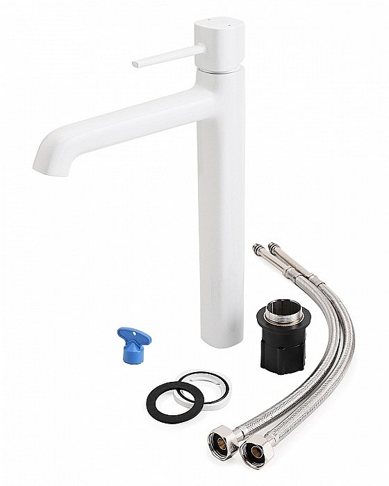 Смеситель для раковины Orange Karl M05-121w белый купить в интернет-магазине сантехники Sanbest