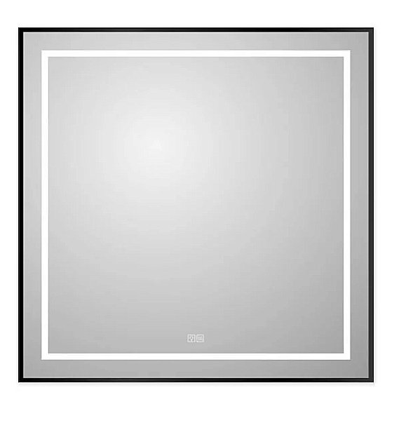 Зеркало BelBagno SPC-KRAFT-800-800-LED-TCH-WARM-NERO в ванную от интернет-магазине сантехники Sanbest