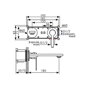 Смеситель для раковины Kaiser Serio 05511 хром купить в интернет-магазине сантехники Sanbest