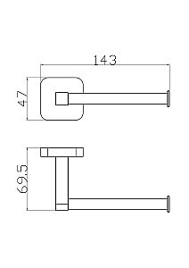 Держатель для туалетной бумаги без крышки WONZON & WOGHAND STILL, Хром (WW-6616) купить в интернет-магазине сантехники Sanbest