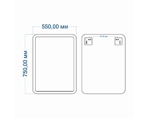 Зеркало Mixline Неро 55х75 550052 в ванную от интернет-магазине сантехники Sanbest