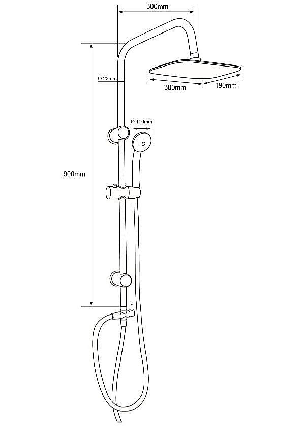 Душевая система Aquanet Passion RC AF300-70-RC-B купить в интернет-магазине сантехники Sanbest
