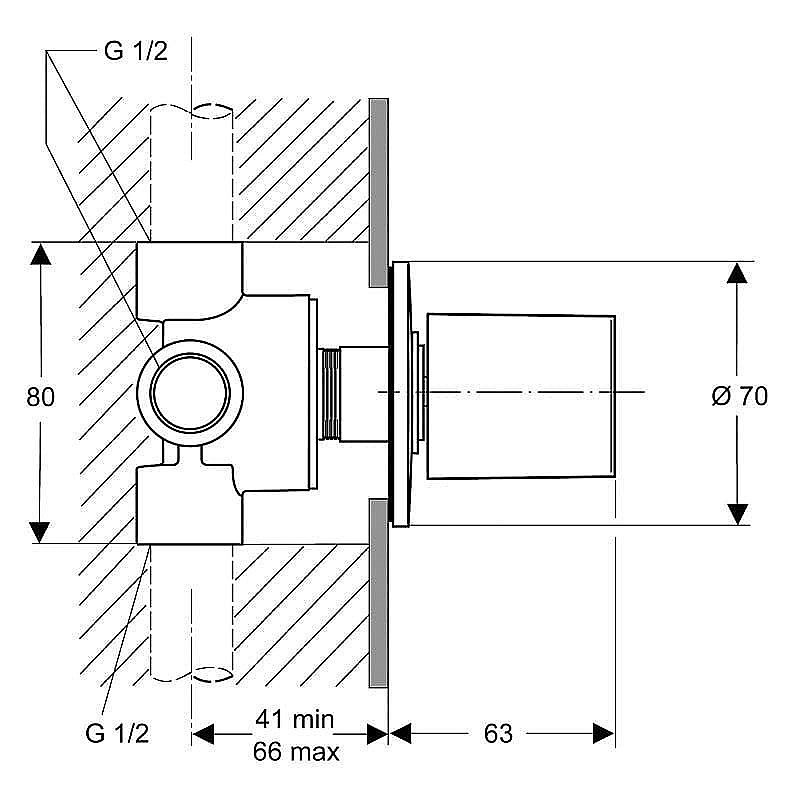 Дивертор Ideal Standard Celia A3454AA для смесителя в интернет-магазине сантехники Sanbest