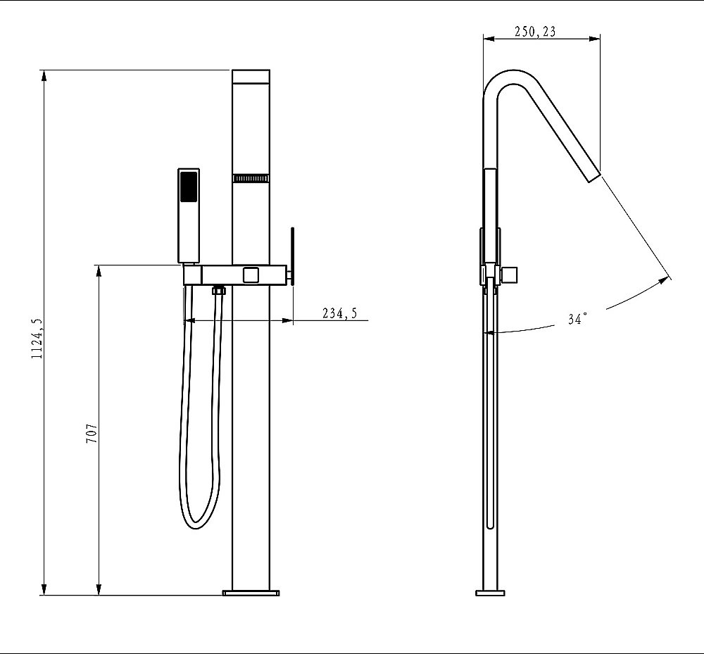 Смеситель для ванны Boheme Q 149-CR хром купить в интернет-магазине сантехники Sanbest