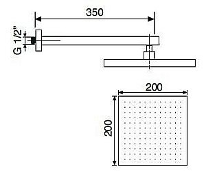 Верхний душ Cezares UNIKA-TDDQ-20-03/24 золото купить в интернет-магазине сантехники Sanbest