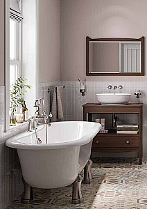 Консоль с раковиной Burlington Guild 85 с 3-мя отверстиями, хром для ванной в интернет-магазине сантехники Sanbest