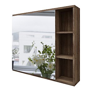 Зеркальный шкаф Grossman ФОРТА 80 темный дуб галифакс купить в интернет-магазине сантехники Sanbest