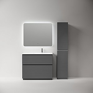 Тумба с раковиной Sancos Folk Floor FL100FLGS/FL100FRGS Grey soft для ванной в интернет-магазине Sanbest