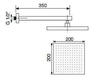 Верхний душ Cezares UNIKA-TDDQ-20-03/24 золото купить в интернет-магазине сантехники Sanbest
