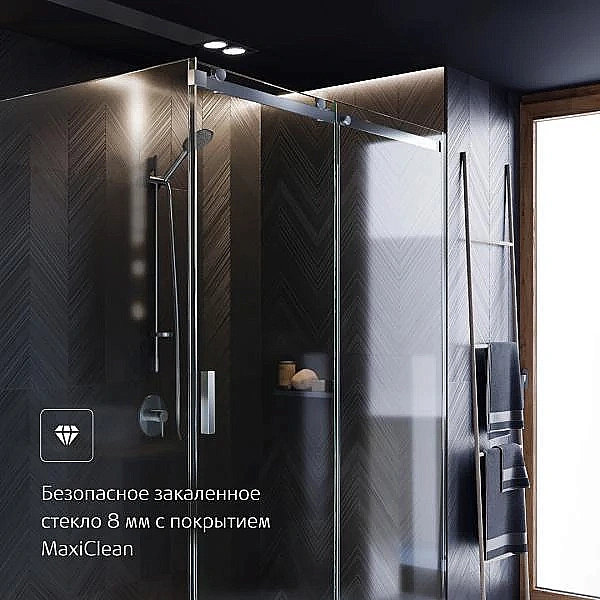 Душевой уголок Roca Area 160x80 стекло прозрачное/профиль хром купить в интернет-магазине Sanbest