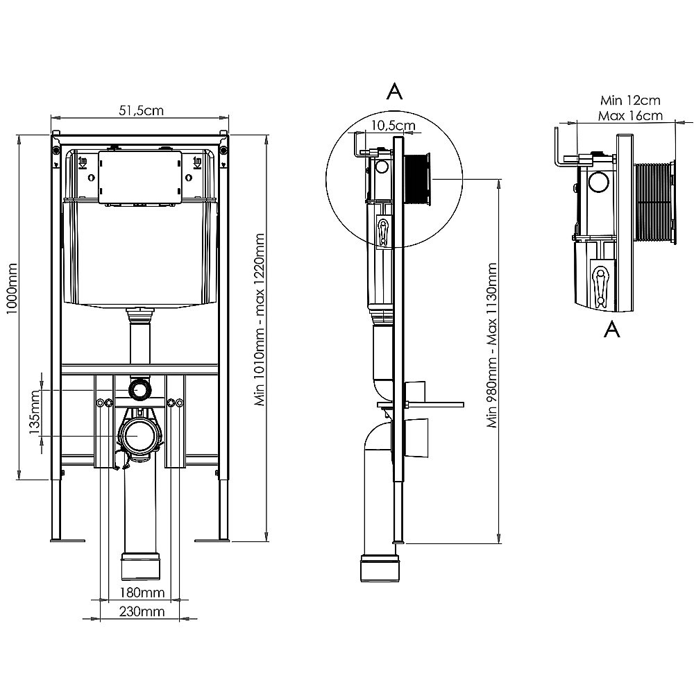 Инсталляция для унитаза Loranto Prestige 4551 купить в интернет-магазине сантехники Sanbest