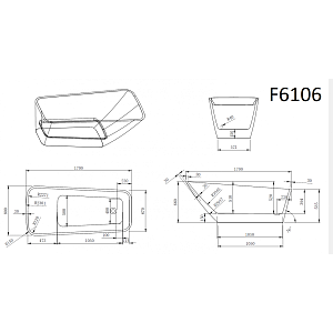 Ванна Frank 170х80 F6106 White купить в интернет-магазине Sanbest