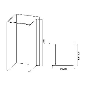 Душевое ограждение Alex Baitler 90 AB2990B4 стекло тонированное/профиль черный купить в интернет-магазине Sanbest