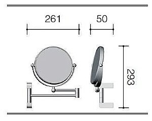 Зеркало косметическое Schein ALLOM (22001) купить в интернет-магазине сантехники Sanbest