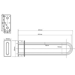 Поручень Bemeta Help 301707461 хром купить в интернет-магазине сантехники Sanbest