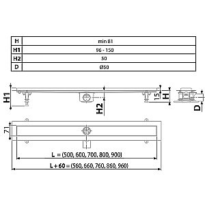 Душевой лоток Timo DP20-90 купить в интернет-магазине Sanbest